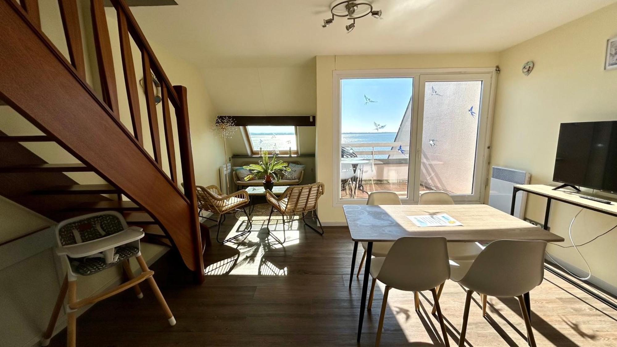 Plein Sud, appartement vue baie, accès direct plage Le Crotoy Extérieur photo
